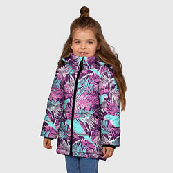 Куртка зимняя для девочки Summer paradise, цвет: 3D-черный — фото 2