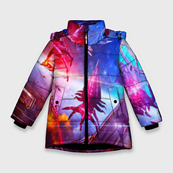 Куртка зимняя для девочки Mass effect, цвет: 3D-черный