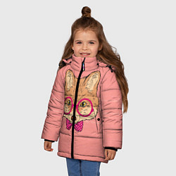 Куртка зимняя для девочки Умная лисичка, цвет: 3D-светло-серый — фото 2