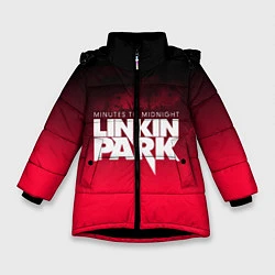 Куртка зимняя для девочки Linkin Park: Minutes to midnight, цвет: 3D-черный