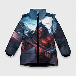 Куртка зимняя для девочки Axe, цвет: 3D-черный