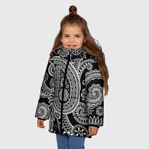 Зимняя куртка для девочки Paisley / 3D-Светло-серый – фото 3