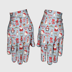 Перчатки Рождественская Милота, цвет: 3D-принт