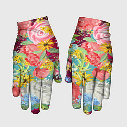 Перчатки Букет цветов, цвет: 3D-принт