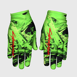 Перчатки Cyberpunk 2077: Green Breaks цвета 3D-принт — фото 1