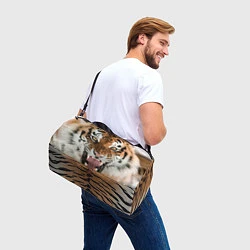 Сумки спортивные Свирепый тигр, цвет: 3D-принт — фото 2