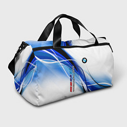 Сумки спортивные BMW волны - blue-white, цвет: 3D-принт