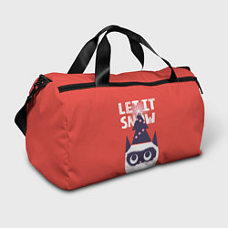 Сумки спортивные Котик Новый год, цвет: 3D-принт