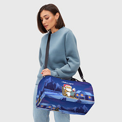 Сумки спортивные Тигр с огромной рыбой, цвет: 3D-принт — фото 2