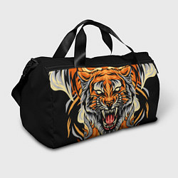 Сумки спортивные Символ года тигр в гневе, цвет: 3D-принт