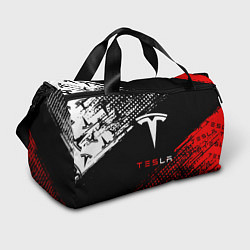 Спортивная сумка Tesla - Logo Pattern