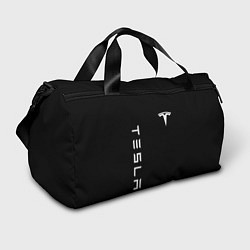 Сумки спортивные Tesla Тесла логотип и надпись, цвет: 3D-принт