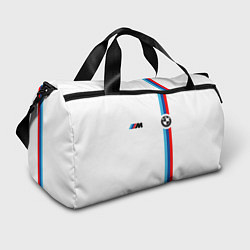 Сумки спортивные БМВ 3 STRIPE BMW WHITE, цвет: 3D-принт