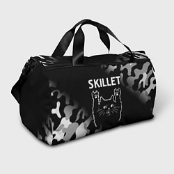 Сумки спортивные Группа Skillet и Рок Кот, цвет: 3D-принт