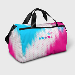 Сумки спортивные Haval neon gradient style: символ сверху, цвет: 3D-принт