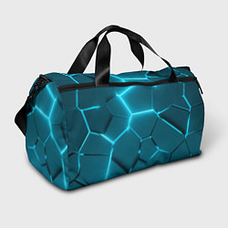 Сумки спортивные Ледяные неоновые геометрические плиты, цвет: 3D-принт