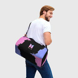 Сумки спортивные BTS Blue And Pink, цвет: 3D-принт — фото 2
