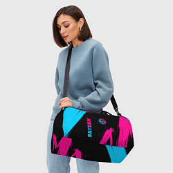 Сумки спортивные Bayern - neon gradient: надпись, символ, цвет: 3D-принт — фото 2