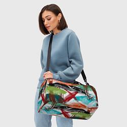 Сумки спортивные Мазки кистью по холсту цветной краской abstraction, цвет: 3D-принт — фото 2