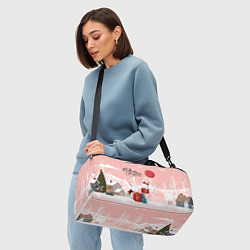 Сумки спортивные Зайчики упаковывают подарки к новому году, цвет: 3D-принт — фото 2
