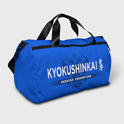 Сумки спортивные Киокушинкай карате - на синем фоне, цвет: 3D-принт