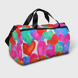 Сумки спортивные Сердечный день, цвет: 3D-принт
