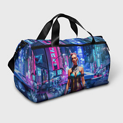 Сумки спортивные Cyberpunk 2077 - neural network, цвет: 3D-принт