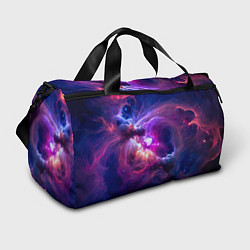 Спортивная сумка Небула в космосе в фиолетовых тонах - нейронная се