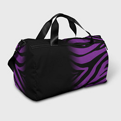Сумки спортивные Фиолетовый с черными полосками зебры, цвет: 3D-принт