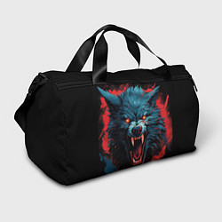 Сумки спортивные Wolf black red, цвет: 3D-принт
