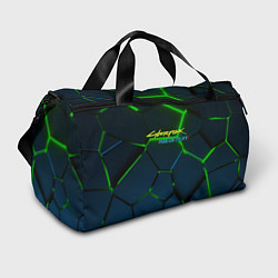 Сумки спортивные Cyberpunk 2077 phantom liberty green neon, цвет: 3D-принт