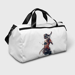 Сумки спортивные Девушка со скрипкой абстракция, цвет: 3D-принт