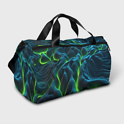 Спортивная сумка Зеленая кислотная текстура с плитами