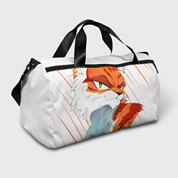 Сумки спортивные Рыжий хитрый мультяшный кот, цвет: 3D-принт