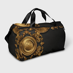 Сумки спортивные Золотые объемные узоры, цвет: 3D-принт
