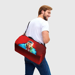 Сумки спортивные Слово пацана в стиле аниме - мазки краски, цвет: 3D-принт — фото 2