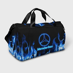 Сумки спортивные Mercedes-benz blue neon, цвет: 3D-принт