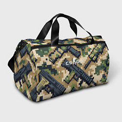 Сумки спортивные Counter Strike - pixel military pattern, цвет: 3D-принт
