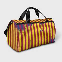 Сумки спортивные Полосатые цвета футбольного клуба Барселона, цвет: 3D-принт