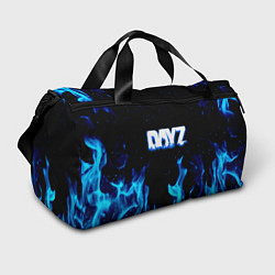 Сумки спортивные Dayz синий огонь лого, цвет: 3D-принт