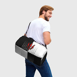 Сумки спортивные Ведьмак - красные следы от когтей, цвет: 3D-принт — фото 2