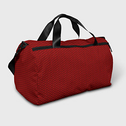 Спортивная сумка Арабский узор красного цвета на чёрном фоне