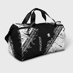 Сумки спортивные Пежо: следы от шин, цвет: 3D-принт