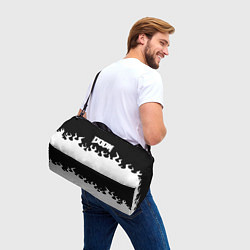 Сумки спортивные Doom fire white, цвет: 3D-принт — фото 2