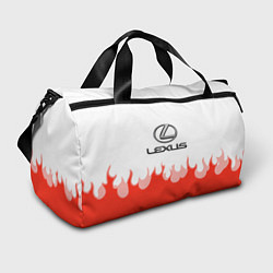 Сумки спортивные Lexus fire, цвет: 3D-принт