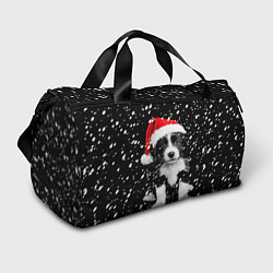 Сумки спортивные Новогодний милый щенок, цвет: 3D-принт