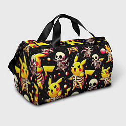 Сумки спортивные Скелет Пикачу - паттерн, цвет: 3D-принт