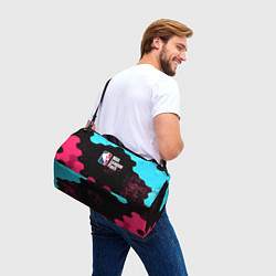 Сумки спортивные NBA баскетбол соты неон, цвет: 3D-принт — фото 2