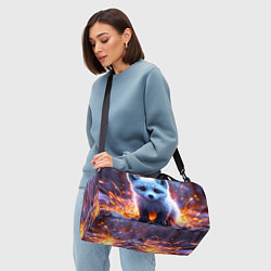 Сумки спортивные Песец в искрах, цвет: 3D-принт — фото 2