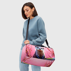 Сумки спортивные Выдра в розовом цвете, цвет: 3D-принт — фото 2